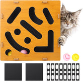 Luampo MDF Cat Nail File Enrichment Box shows smooth surface for safe claw care.