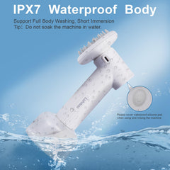 Lubeau soft brush attachment provides gentle massage while cleansing.