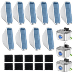 LUBERDUSH 20-pack cat fountain filters in packaging, supporting clean drinking water for pets.