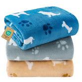 Luciphia 3-pack dog-printed blanket set adds charm to carriers and nap spots