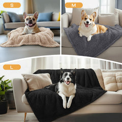 Luciphia Calming Blanket medium size in beige fits pets comfortably