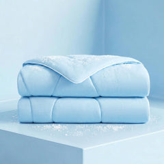 Luciphia cooling blanket on a sofa offers refreshing, cool comfort for resting pets