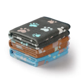 Luciphia paw-print blanket in soft grey offering cozy warmth for dogs and cats