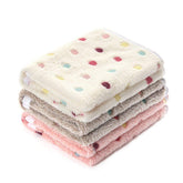 Luciphia pet blanket with large beige dot pattern, cozy and protective
