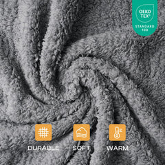 Luciphia pet blanket with fluffy sherpa fleece for cozy lounging.