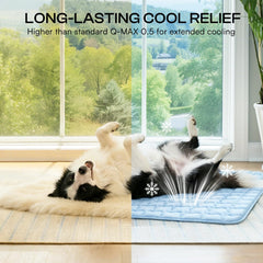 Luciphia Premium Dog Cooling Mat uses durable Oxford fabric for everyday chew-resistance.