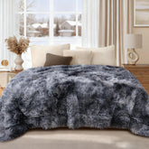 Luciphia waterproof dog blanket on a couch protects furniture and provides cozy comfort.