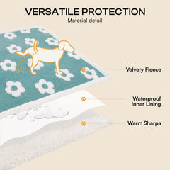 Large-size Luciphia blanket protecting a sofa from fur and spills