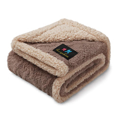 Luciphia Waterproof Pet Blanket on a sofa for spill and hair protection