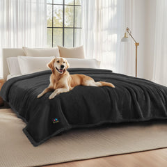 Luciphia waterproof pet blanket on sofa protecting against spills and messes