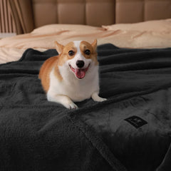 Luciphia waterproof pet blanket close-up showing waterproof inner layer.