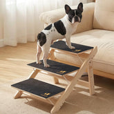 Luciphia wooden dog stairs with anti-slip base offer safer climbs.
