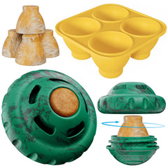 Luckdoor frozen-treat-ball dog toy for extended licking and play