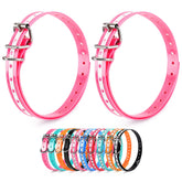 LuckinPET Replacement Collar Strap front view showing pink Pack2, adjustable fit for everyday walks.