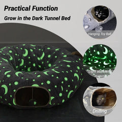 LUCKITTY tunnel features crinkle soft fabric for comfy, textured nibbles and fun.