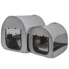 LUCKITTY portable cat playpen main house offers generous space for multiple cats