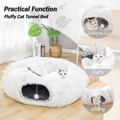 Luckitty tunnel bed interior cushion, plush comfort for pets.