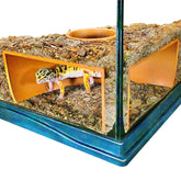 Lucky Critter Reptile Corner Underground Cave front view reveals a private viewing hide.