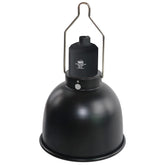 LUCKY HERP aluminum 5.5-inch shallow-dome fixture showing reflective surface for UVB output
