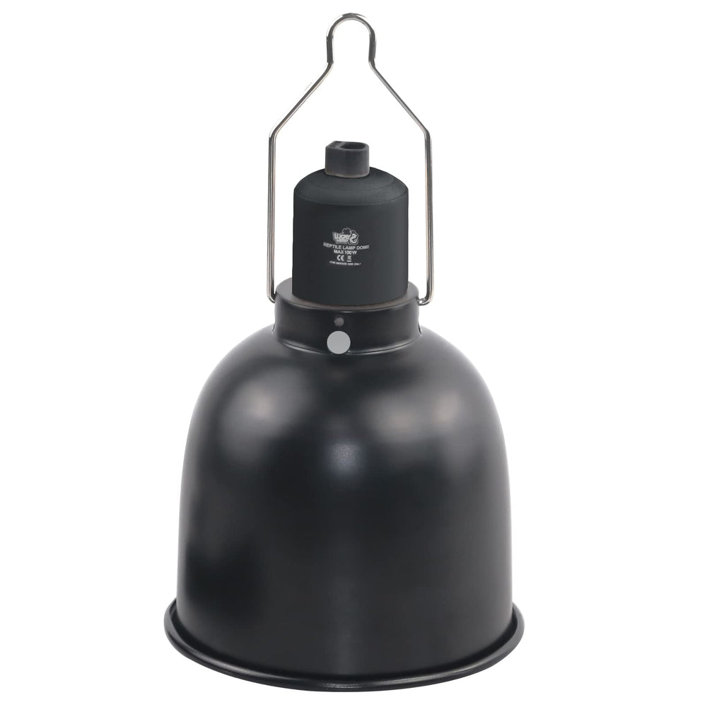 LUCKY HERP aluminum deep-dome fixture boosts UVB and UVA output for reptile basking.