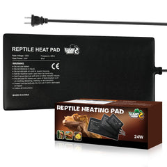 LUCKY HERP reptile heat pad 8x18 inch warms terrarium evenly for reptiles.