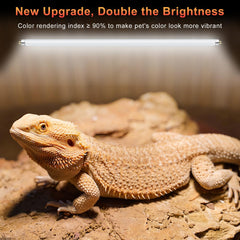 LUCKY HERP T5 UVB lamp close-up showing 10.0 UVB with UVA spectrum