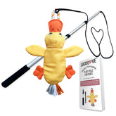 LUCOLOVE flirt pole with duck lure for dogs promotes active, supervised play.