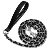 LUFFWELL heavy-duty leash with chain core for secure daily walks.