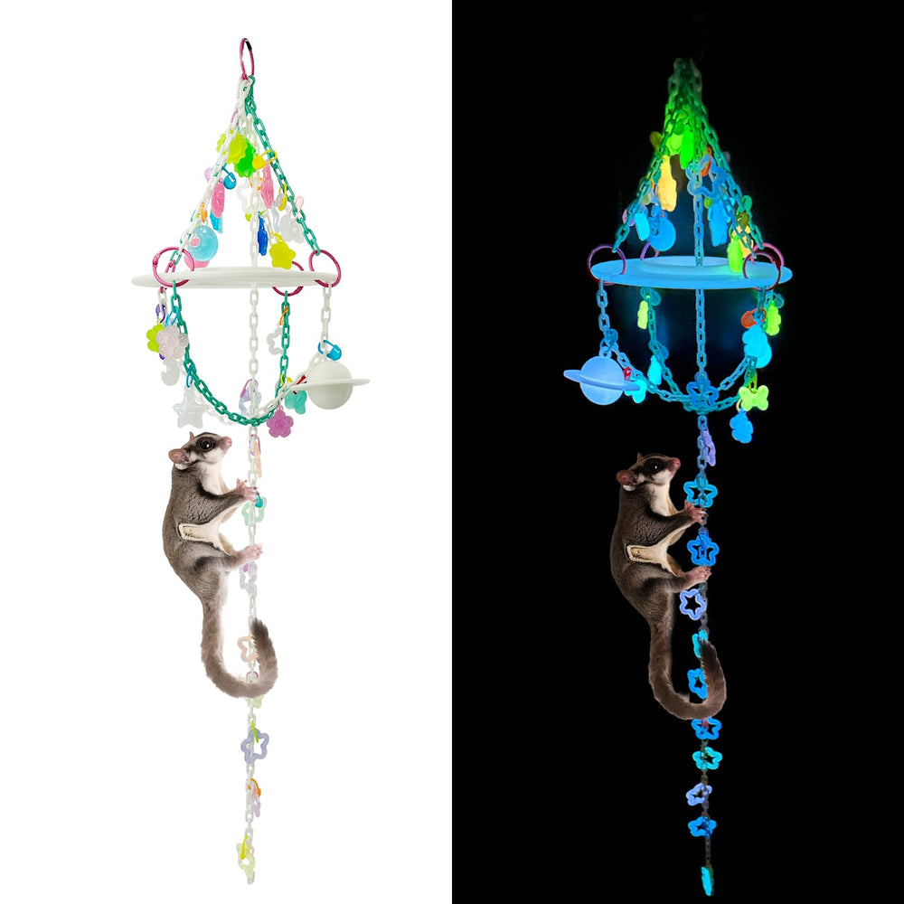 LUKHMELF glow sugar glider moon planet toy for night time play.
