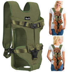 Lukovee dog backpack carrier, front-legs-out design for comfortable hikes