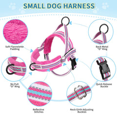 Lukovee No Pull Harness neck and chest adjustment showcased for perfect fit