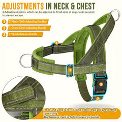 Lukovee No Pull Harness padding closeup reveals soft fleece.