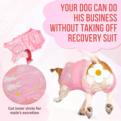 Lukovee Recovery Suit toilet-friendly back design allows bathroom breaks.