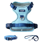 LULUPET blue dog harness front view for comfy daily walks