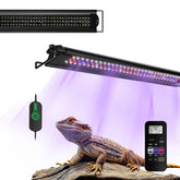 LuminPacific 20W UVB strip front view showing compact reptile lighting for terrariums.