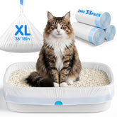 Lunoleum 33count jumbo liner in 36x18 size ready for large litter boxes with a mess-free change.
