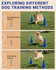 Lupar height-adjustable hurdle supporting three jump heights for all dogs