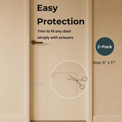 Lupvar clear door shield sits flush preserving door color