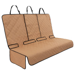Lusso Gear dog car seat cover back seat tan protects with a universal fit and waterproof layer