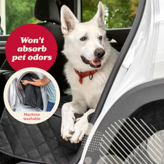 Lusso Gear dog seat cover is easy to clean with wipe-down or machine wash.