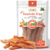 LuvChew chicken dog chew twist sticks packaging highlights natural ingredients and grain-free quality