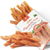 LuvChew chicken dog chew twist sticks front pack promotes tasty chewing and easy digestion.