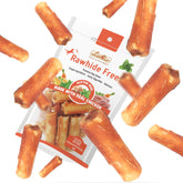 LuvChew gluten-free rawhide-free chicken rolls mini pack shot for small dogs
