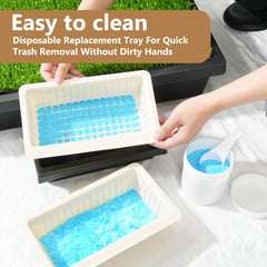 Eco-friendly cornstarch material offers a sustainable option for pet potty refills.