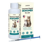 LuxeVib Dewormer liquid bottle for cats supports digestive balance and easy daily use