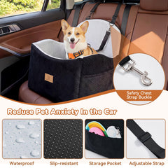 LUXYBEE booster seat supports dogs up to 40 lbs for versatile use.