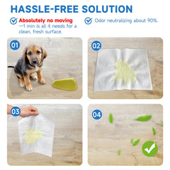 L&W BROS odor-neutralizing sheet keeps spaces fresh after spills