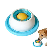 LWPFSD Lick Sphere dog feeder close-up promotes calmer licking and slower meals.