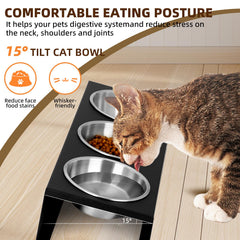 LYCC raised feeder base with anti-slip silicone feet keeps bowls steady.