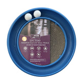 LYCTDD interactive cat ball track in blue closeup, engaging indoor cats during play